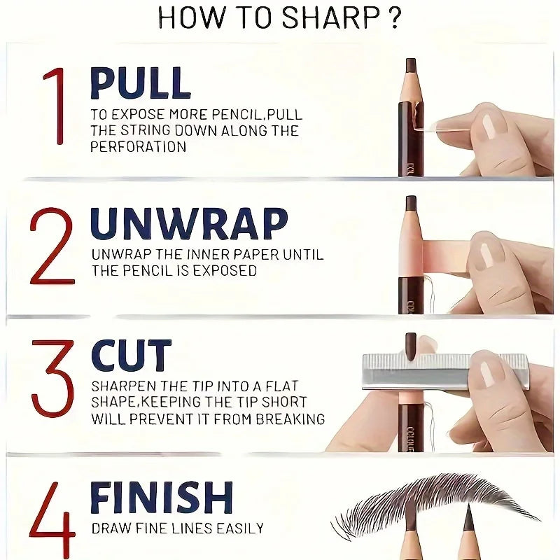 Tear Off Pull Line Eyebrow Pencils