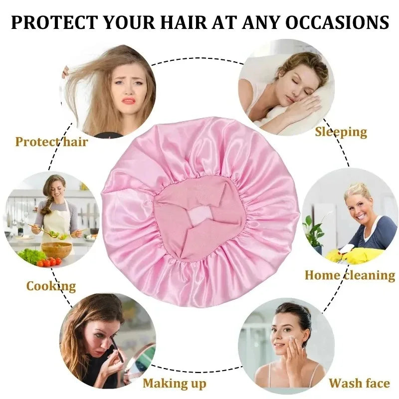 Silk Heatless Curling Set with Satin Bonnet
