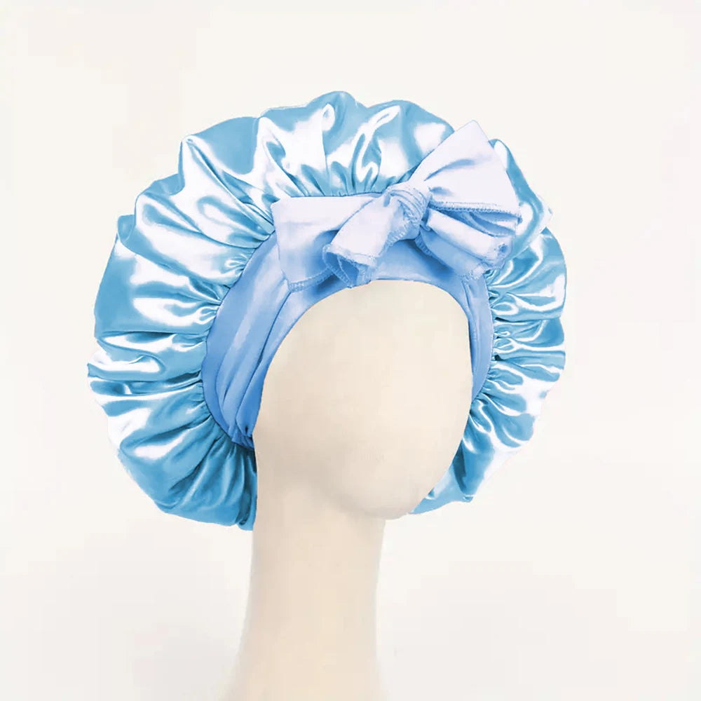 Adjustable Satin Bonnet with Tie