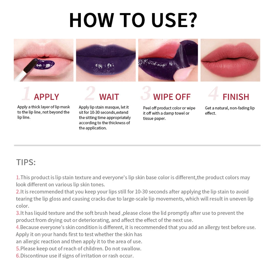 Peel Off Waterproof Lip Stain