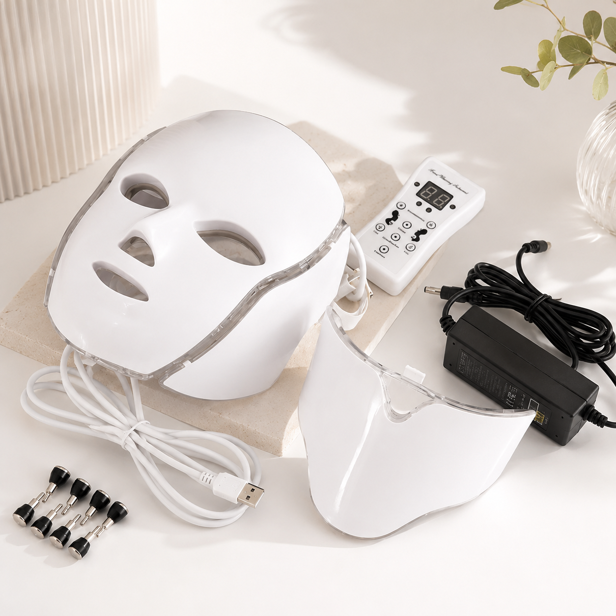 7-Color LED Face and Neck Therapy Mask