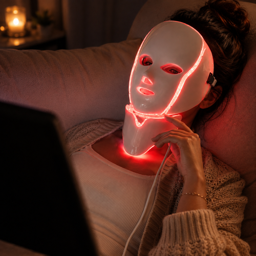 7-Color LED Face and Neck Therapy Mask