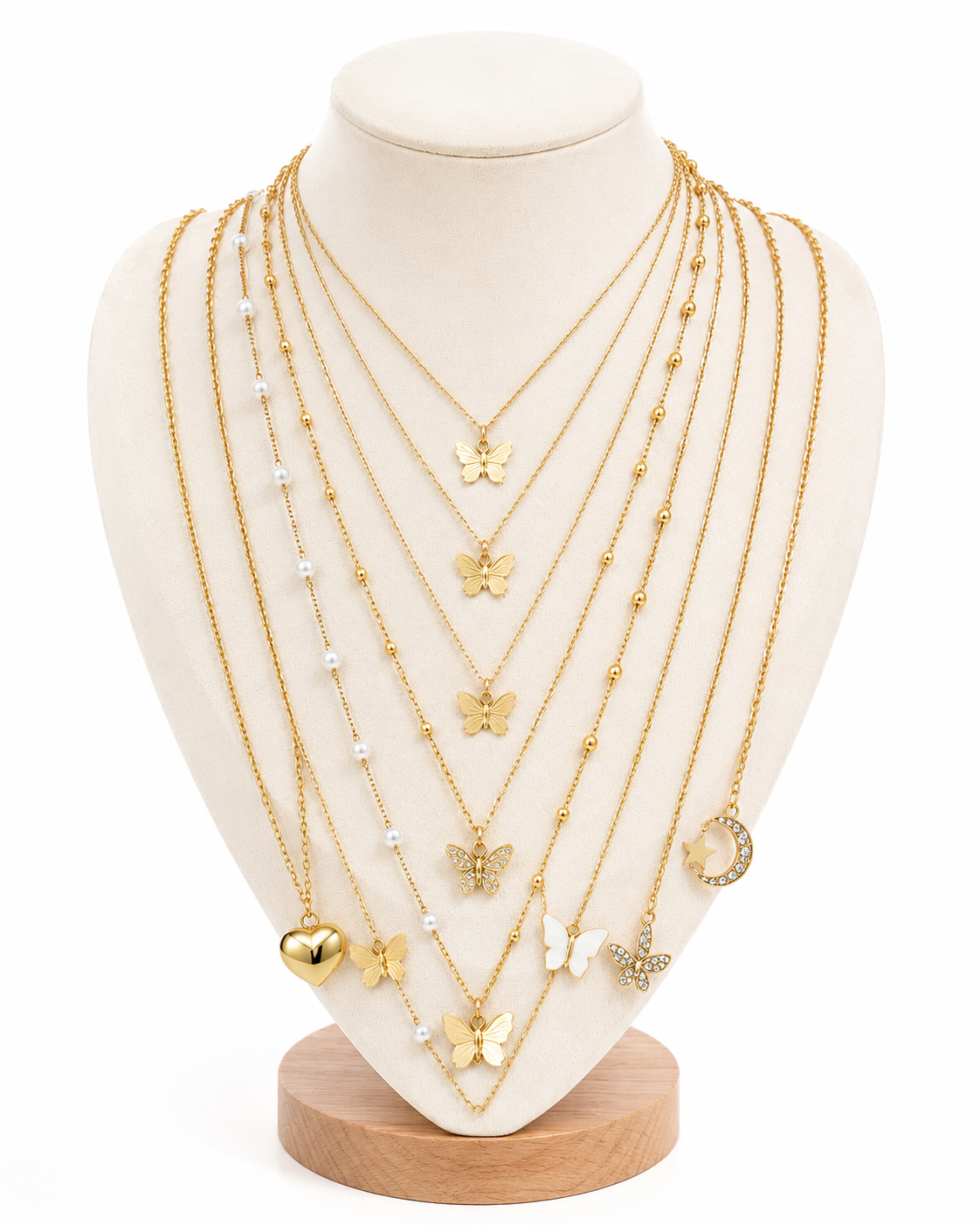 Luxe Charm Layered Necklace Collection