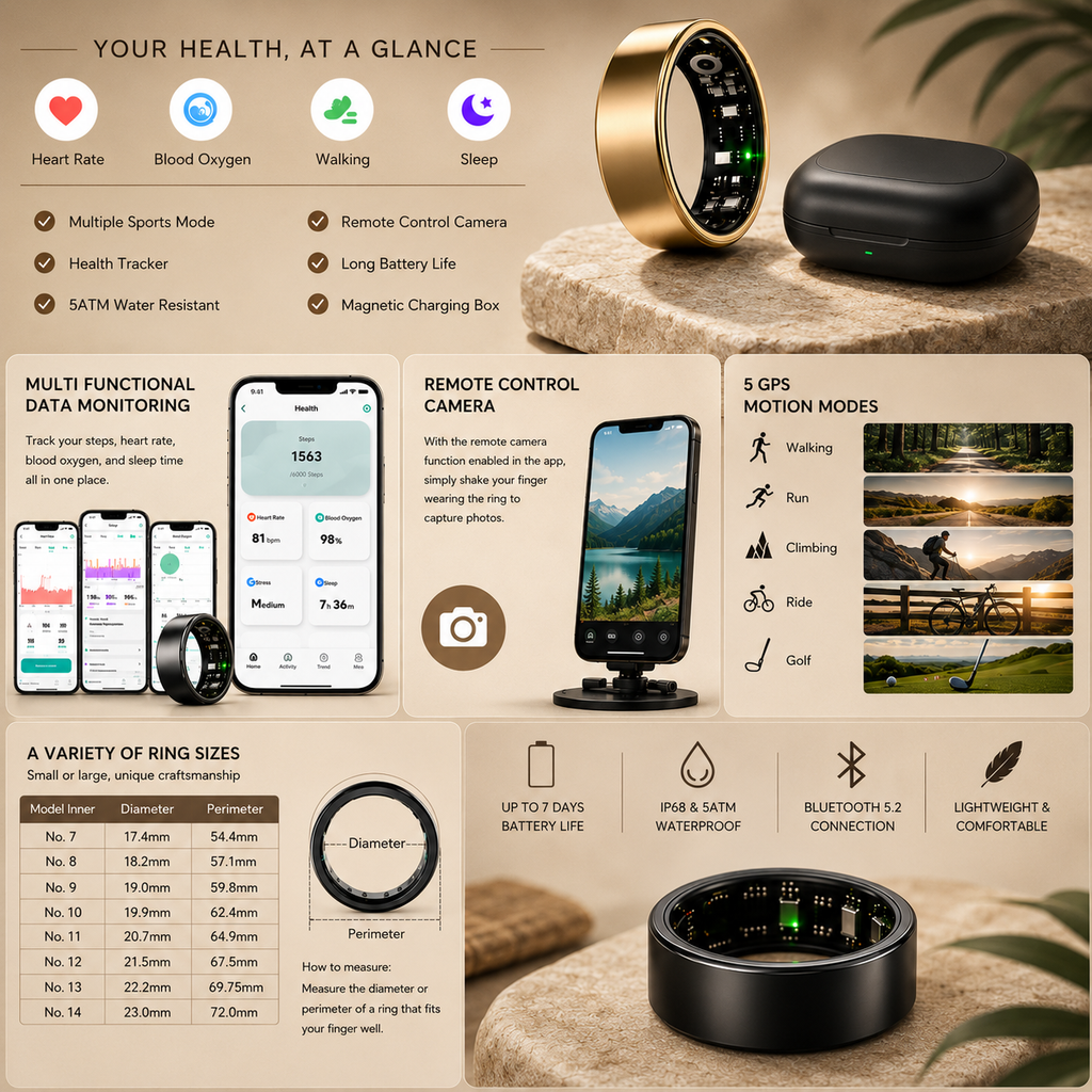 Health and Fitness Smart Ring