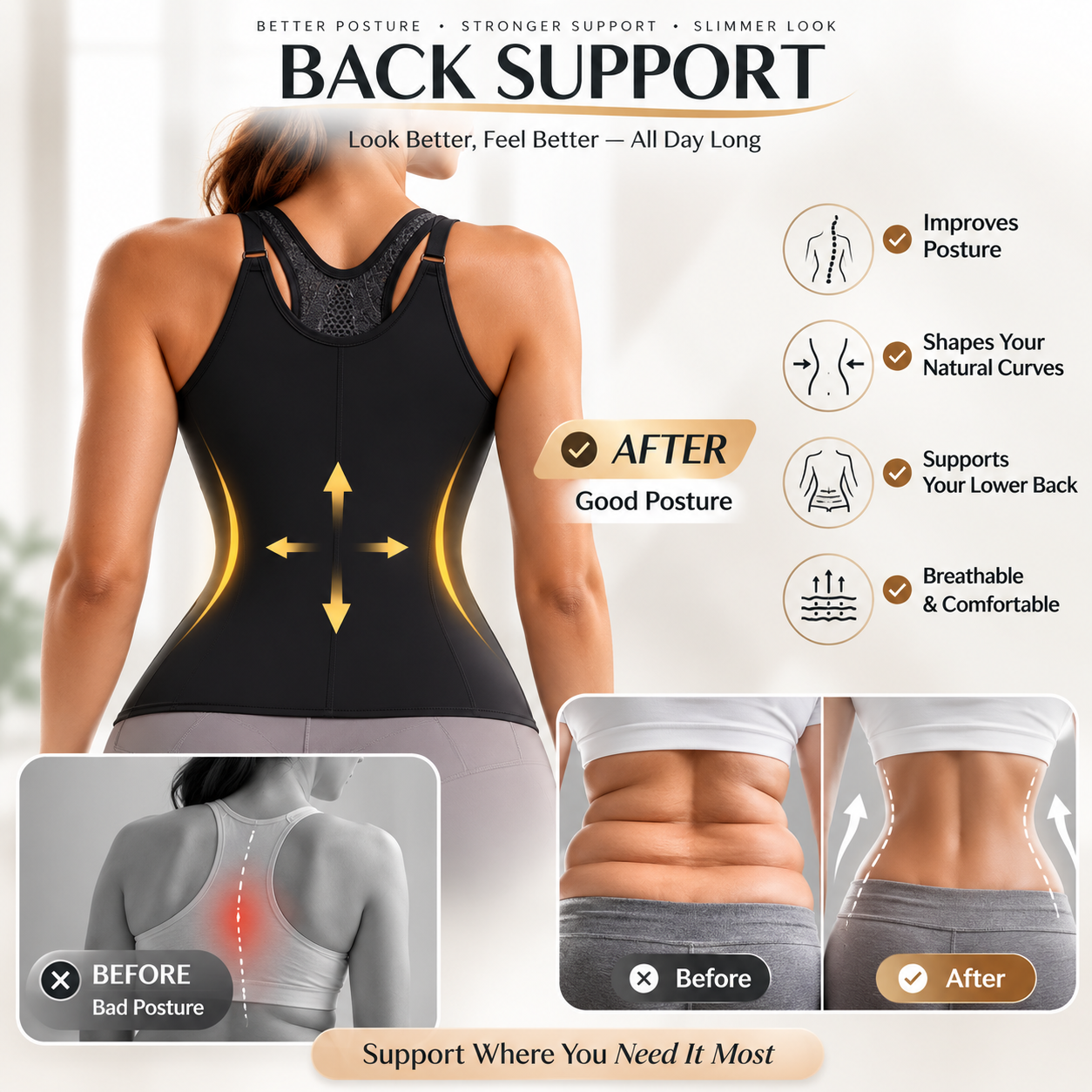 SculptFit Compression Waist Trainer Vest